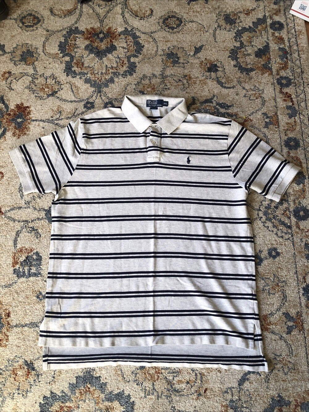 Polo Ralph Lauren Vintage Men's XXL Multicolor Striped Polo Shirt